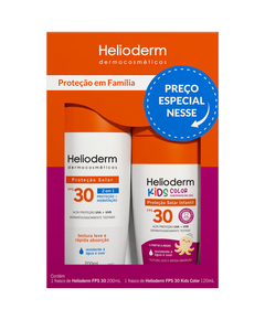 imagem de Kit protetor solar helioderm família fps30 200ml+ kids 120ml - KLEYHERTZ