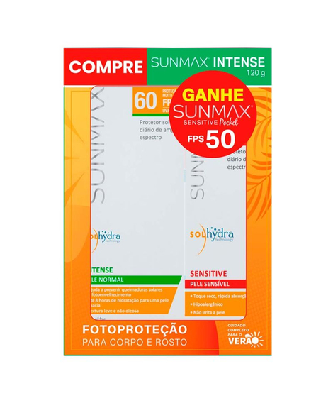 imagem do produto Kit protetor solar sunmax intense fps60 120ml+fps50 - MEGALABS