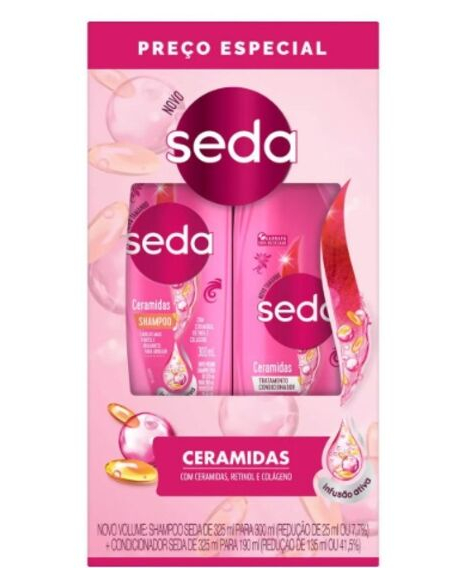 imagem do produto Kit seda shampoo 300ml+cond 190ml brilho ceramidas   - UNILEVER