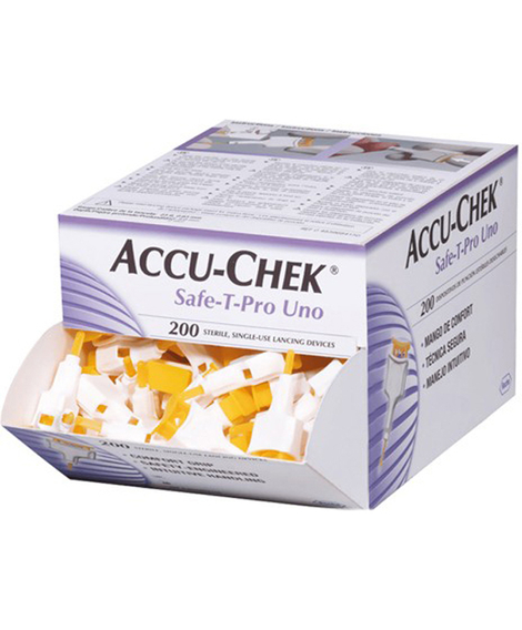 imagem do produto Lancetas Accu Chek Safe-t-pro Uno Esterelizadas 200 Unidades - ROCHE