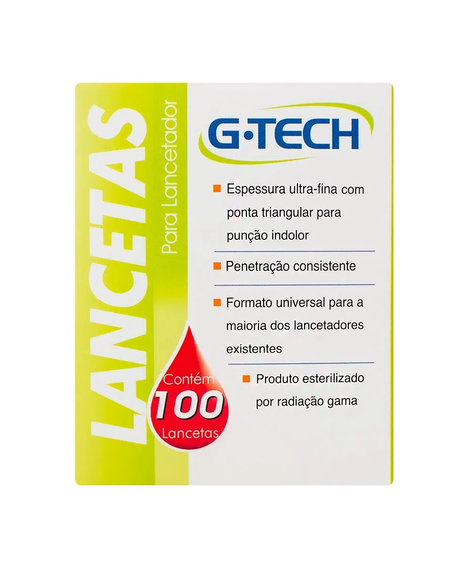imagem do produto Lancetas g-tech 100 unidades - G-TECH