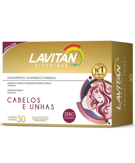 imagem do produto Lavitan cabelos e unhas 30 c�psulas - CIMED
