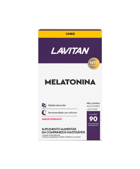 imagem do produto Lavitan melatonina 90 comprimidos morango - CIMED