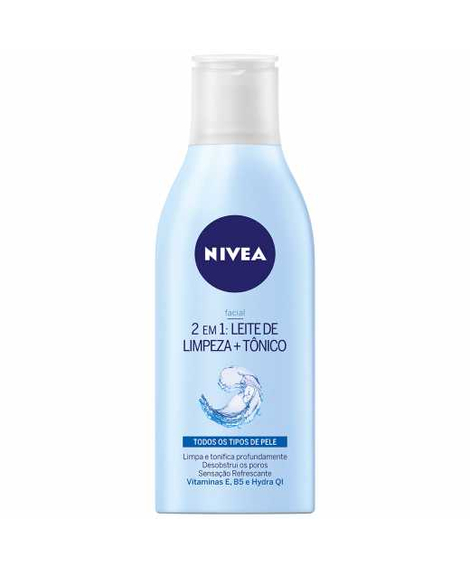 imagem do produto Leite de limpeza e tonico facial nivea 2em1 200ml - NIVEA