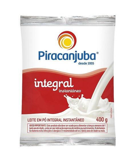 imagem do produto Leite em p piracanjuba integral instantneo 400g - PIRACANJUBA