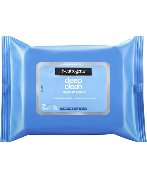 imagem do produto Lenco Demaquilante Neutrogena Deep Clean 25 Unidades - NEUTROGENA