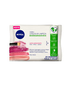 imagem de Lenco demaquilante nivea hidratante 25 unidades - NIVEA