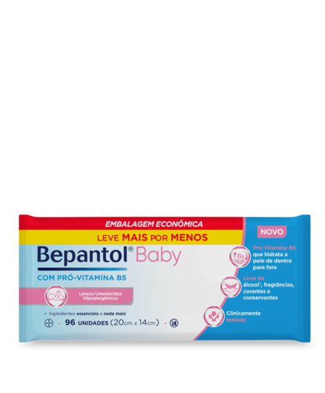 imagem do produto Lenco umedecido bepantol baby leve 96 pague 80 - BAYER