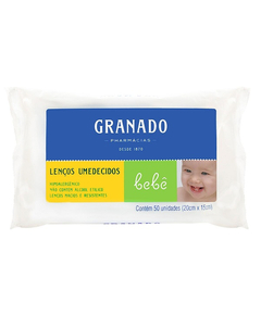 imagem de Lenco umedecido granado bebe tradicional 50 unidades - GRANADO