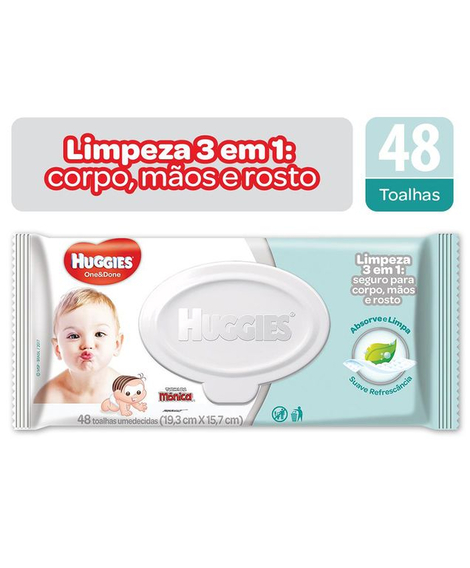 imagem do produto Lenco umedecido huggies one & done 48 unidades - KIMBERLY-CLARK