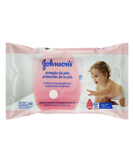 imagem do produto Lenco umedecido johnsons baby extra cuidado 48 unidades - JOHNSON E JOHNSON
