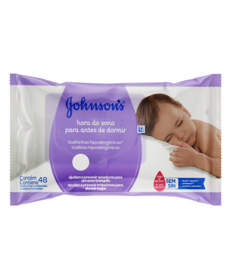 imagem do produto Lenco umedecido johnsons baby hora do sono 48 unidades - JOHNSON E JOHNSON