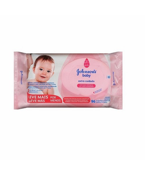imagem do produto Lenco umedecido johnsons baby prote��o da pele 96 unidades - JOHNSON E JOHNSON
