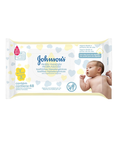 imagem de Lenco umedecido johnsons baby recem-nascido 48 unidades - JOHNSON E JOHNSON