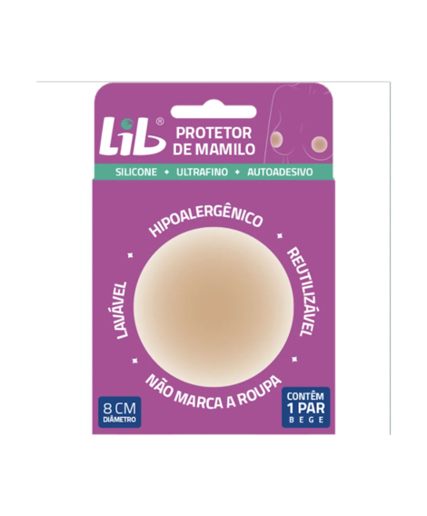 imagem do produto Lib protetor de mamilo ultra fino bege 1 par - PROMAG