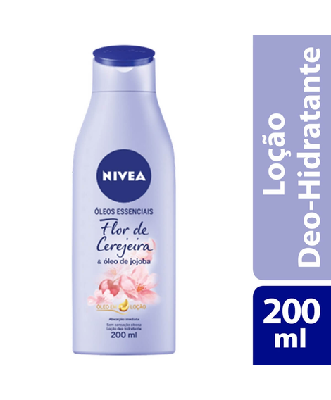 imagem do produto Locao hidratante nivea flor de cerejeira 200ml - BEIERSDORF