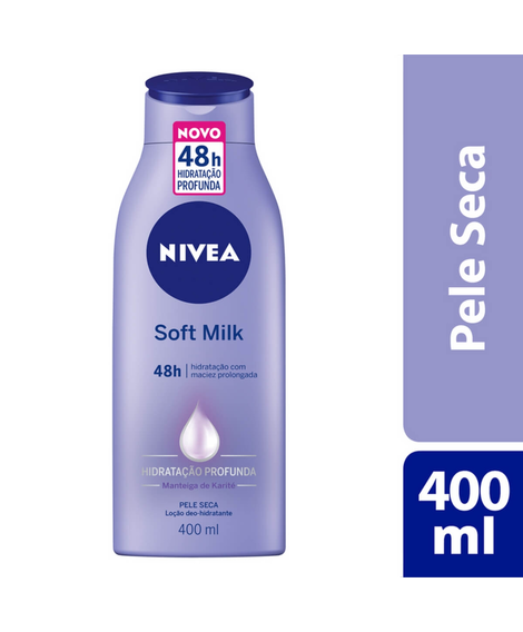 imagem do produto Locao hidratante nivea soft milk pele seca 400ml - NIVEA