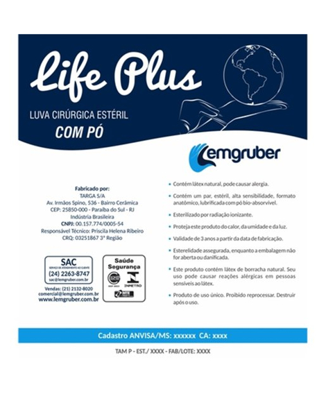 imagem do produto Luva de latex lemgruber 7.5 - LEMGRUBER