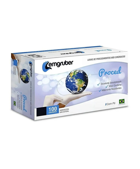 imagem do produto Luva de latex lemgruber p 100 unidades - LEMGRUBER