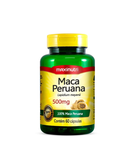 imagem do produto Maca peruana 500mg 60 c�psulas - MAXINUTRI