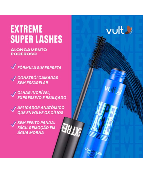 imagem do produto Mscara de clios  vult super lashes extreme 10g - VULT COSMETICA