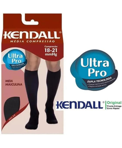 imagem de Meia kendall masculina media compressao 3/4 preta m - HANESBRANDS