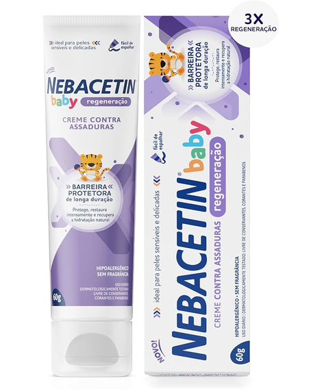 imagem do produto Nebacetin baby creme regeneracao 60g - MANTECORP FARMASA