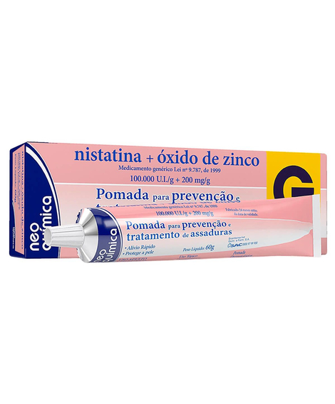 imagem do produto Nistatina + oxido de zinco pomada 60g neo quimica - NEO QUIMICA