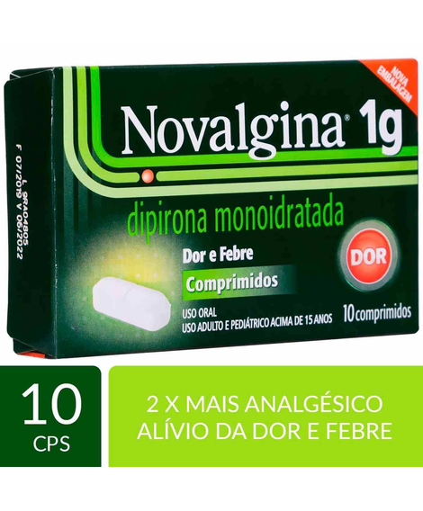 imagem do produto Novalgina 1g 10 comprimidos - SANOFI