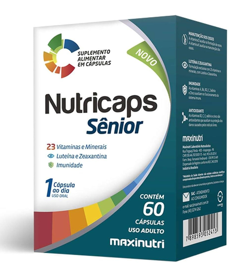 imagem do produto Nutricaps senior 60 c�psulas - MAXINUTRI