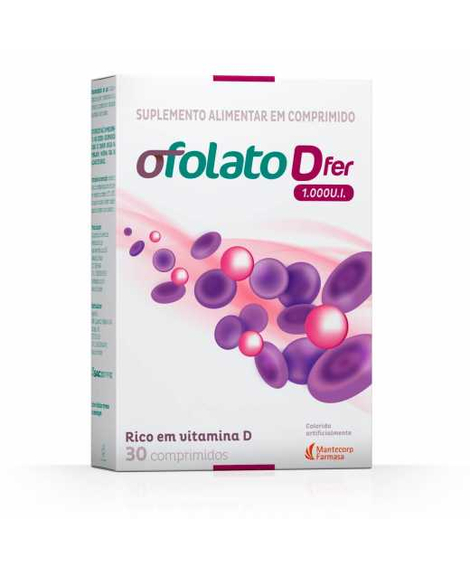 imagem do produto Ofolato d fer 1000ui 30 comprimidos - MANTECORP FARMASA