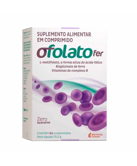 imagem do produto Ofolato fer 90 comprimidos - MANTECORP FARMASA