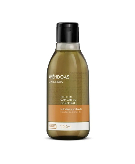 imagem do produto leo capilar e corporal farmax amndoas 100ml - FARMAX
