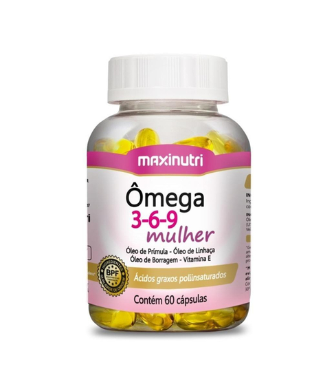 imagem do produto mega 3 6 9 mulher 60 cpsulas - MAXINUTRI