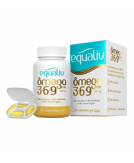 imagem do produto Omega mix 3.6.9 1.000mg 60 capsulas equaliv - EQUALIV FARMA