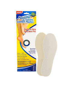 imagem de Palmilha de espuma confort pauher branca tam 35/36  - ORTHO PAUHER