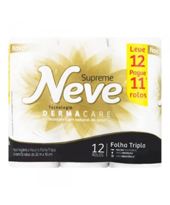imagem de Papel higiênico neve supreme 12 unidades - SUZANO SA