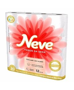 imagem de Papel higiênico neve toque de seda 12 unidades - SUZANO SA