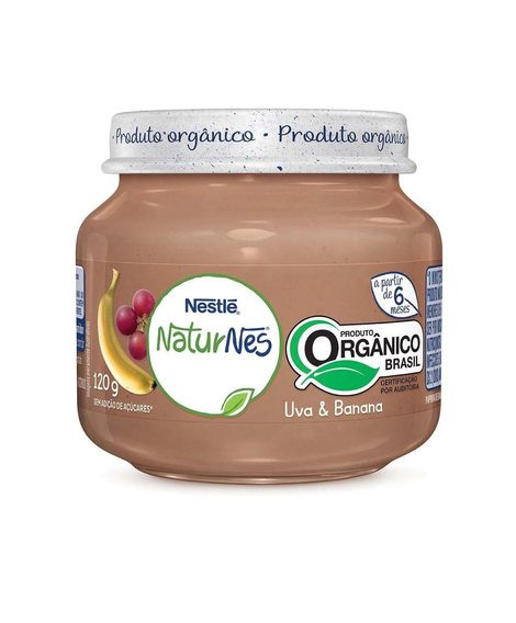 imagem do produto Papinha Orgnica Nestl Uva e Banana 120g - NESTLE