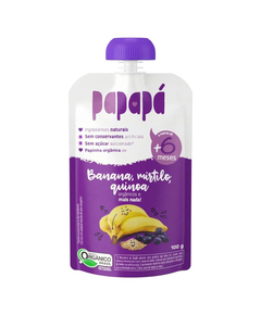 imagem de Papinha papapa organica banana/mirtilo/quinoa 100g - PAPAPA