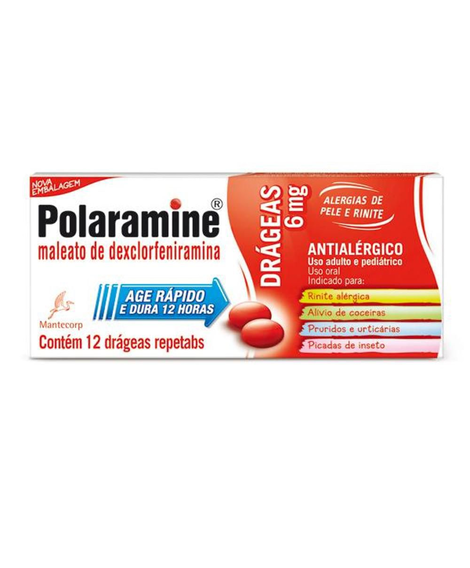imagem do produto Polaramine 6mg repetabs 12 drgeas - MANTECORP FARMASA