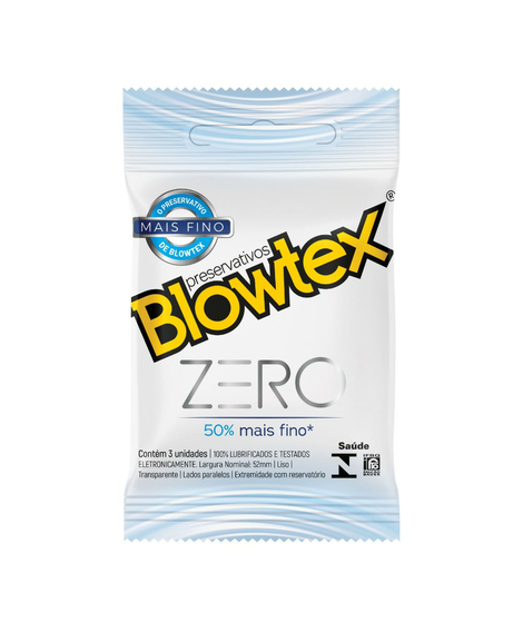 imagem do produto Preservativo blowtex zero 3 unidades - BLOWTEX