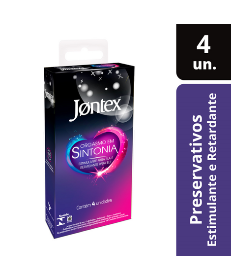 imagem do produto Preservativo jontex orgasmo em sintonia 4 unidades - RECKITT BENCKISER