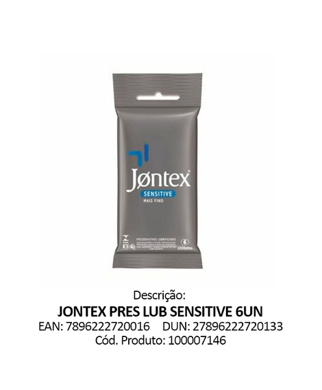 imagem do produto Preservativo jontex sensitive mais fino 6 unidades - RECKITT BENCKISER
