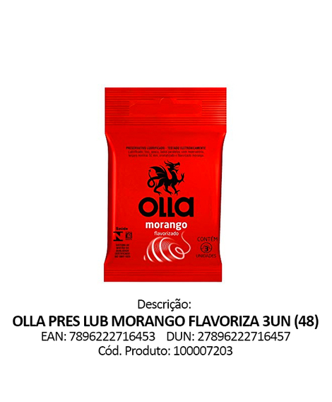 imagem do produto Preservativo olla sabor morango 3 unidades - RECKITT BENCKISER