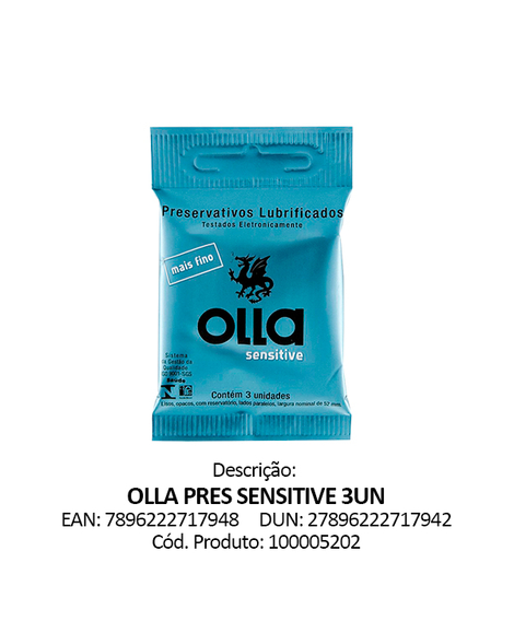 imagem do produto Preservativo olla sensitive 3 unidades - RECKITT BENCKISER