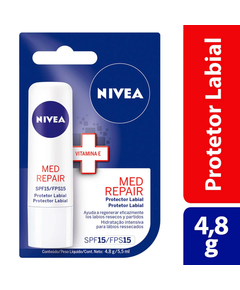 imagem de Protetor labial nivea fps15 med repair vit e 4.8g - NIVEA