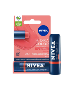 imagem de Protetor labial nivea hidra color coral 4.8g - NIVEA
