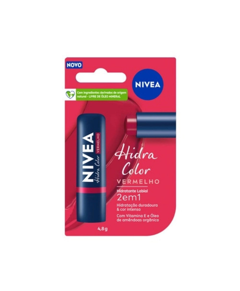imagem do produto Protetor labial nivea hidra color vermelho 4.8g - NIVEA