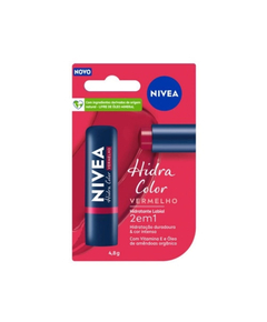 imagem de Protetor labial nivea hidra color vermelho 4.8g - NIVEA
